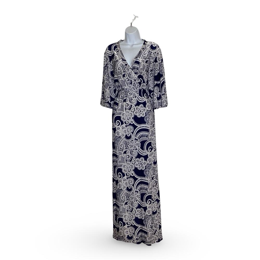 KOH KOH Long V-Neck Maxi Dress - Picture 3 of 9